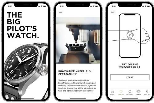 IWC SCHAFFHAUSEN LAUNCHES MOBILE APP WITH VIRTUAL WATCH TRY-ON