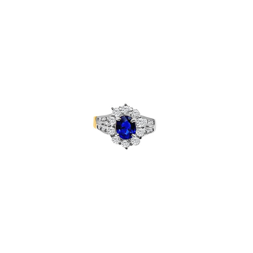 Cooper Jewelers 1.00 Carat Ceylon Sapphire And Round