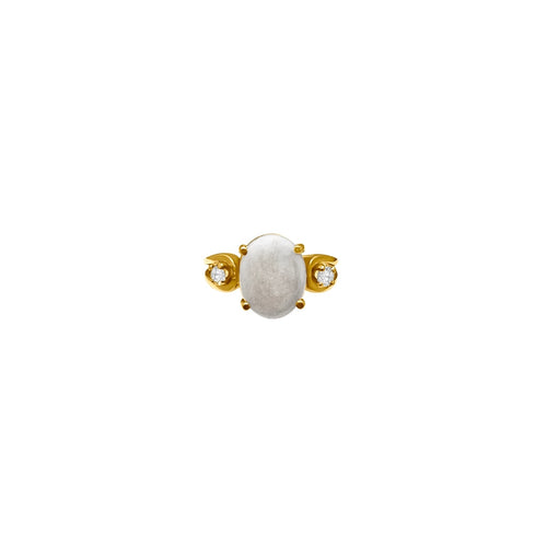Cooper Jewelers 1.18 Carat Opal And Diamond 14kt Yellow