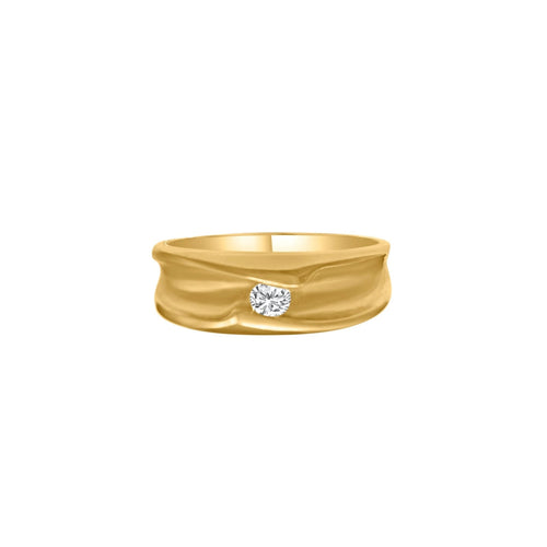 Cooper Jewelers 14kt Yellow Gold Diamond Men’s Wedding Band