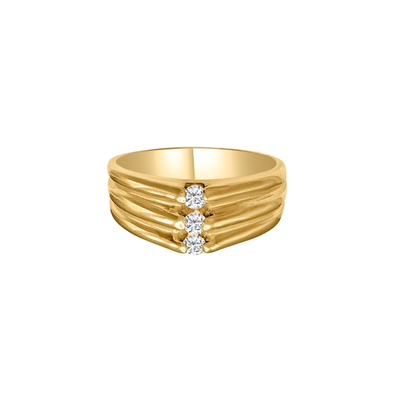 Cooper Jewelers 14kt Yellow Gold Diamond Men’s Wedding Band
