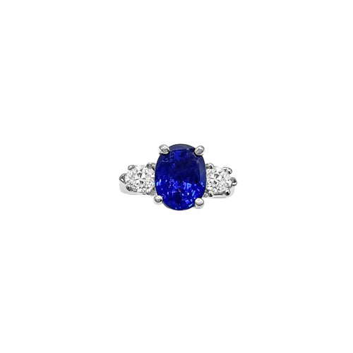 Cooper Jewelers 3.17 Carat Ceylon Sapphire And 1.00 Pear