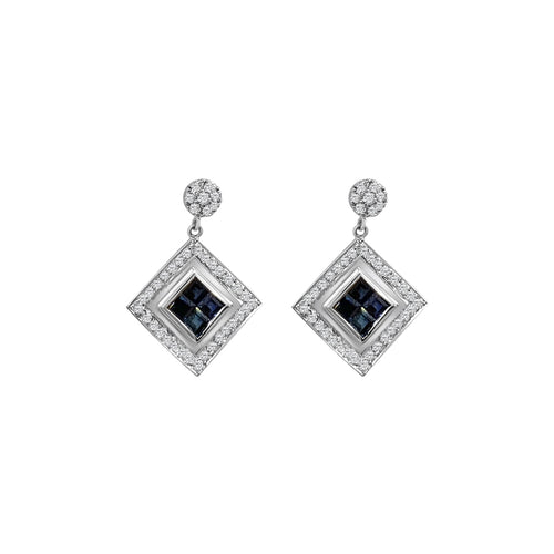 Cooper Jewelers.60 Carat Blue Sapphire And 1.25 Round Cut