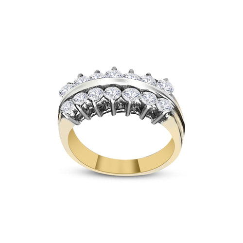 Cooper Jewelers Two Row Prong Diamond lady’s Band