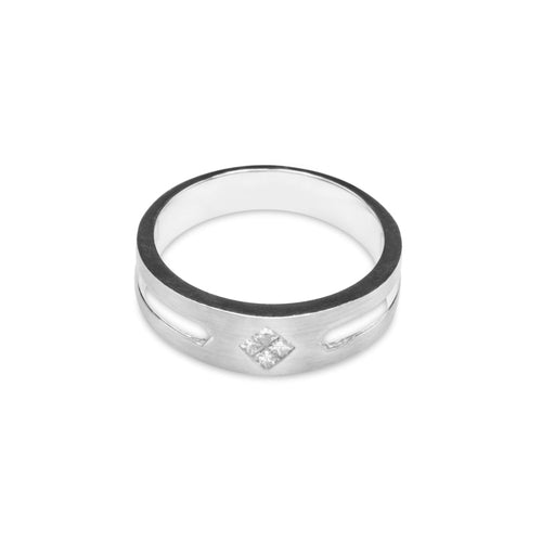 Cooper Jewelers 0.09 Carat 18kt White Gold Diamond Band