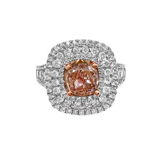 Cooper Jewelers 1.03 Carat Radiant orange brown Diamond