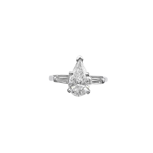 1.10 Carat Pear Shape Diamond Engagement Ring- R66