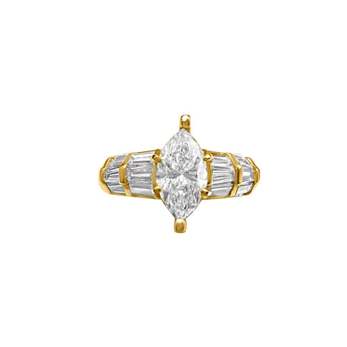 1.14 Carat Marquise Shape Diamond Engagement Ring- R67