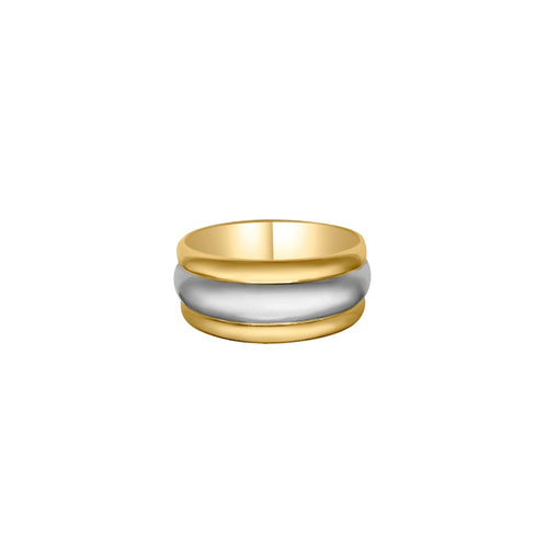14kt White And Yellow Gold Wedding Band