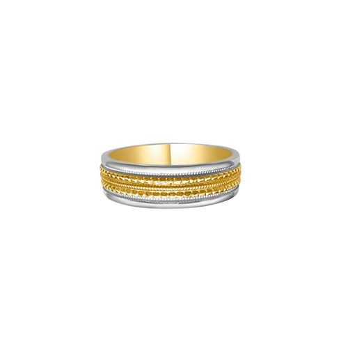 14kt White And Yellow Gold Wedding Band