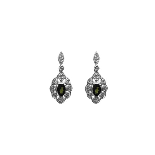 Cooper Jewelers 14kt White Gold Diamond and Green Quartz