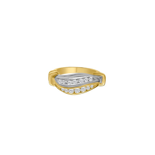 Cooper Jewelers.45 Carat Round Cut Diamond White And Yellow