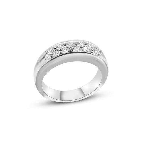 Cooper Jewelers.65 Carat Round Cut Two Row Diamond Band-