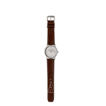 Baume & Mercier Classima Silver Dial Brown Leather Ladies