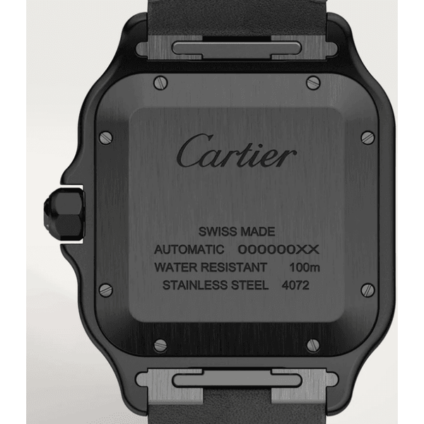 Cartier メンズ 時計 黒 レザー Cartier Santos De Cartier Watch Large Model, Automatic