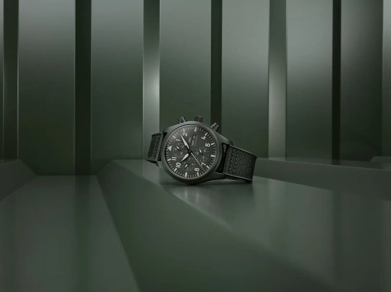 CHRONOGRAPHS IN “IWC LAKE TAHOE” WHITE AND “IWC WOODLAND” GREEN CERAMIC JOIN IWC’S TOP GUN RANGE OF PILOT’S WATCHES