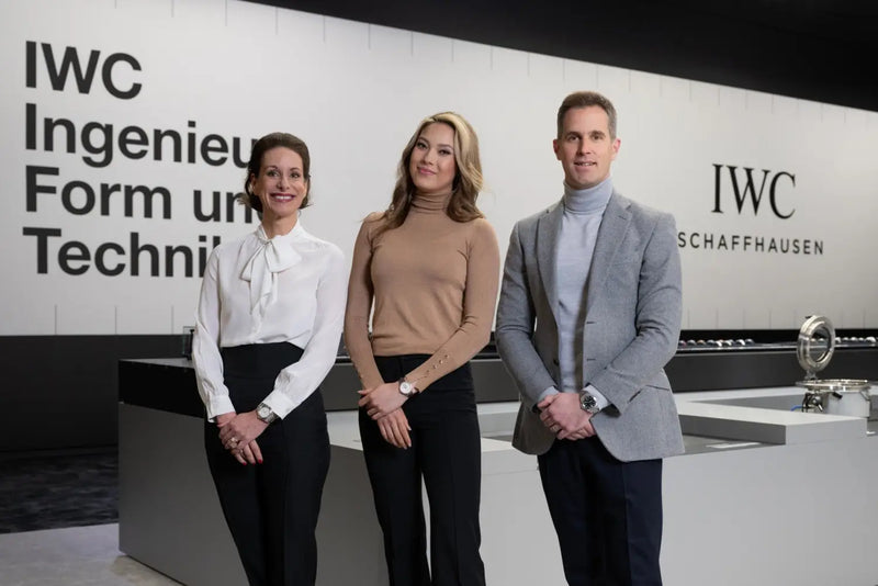 IWC - FREESTYLE SKIER EILEEN GU VISITS IWC AT WATCHES AND WONDERS GENEVA