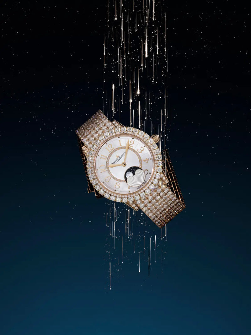 Jaeger-LeCoultre presents a radiant, fully gem-set version of Dazzling Rendez-Vous Moon