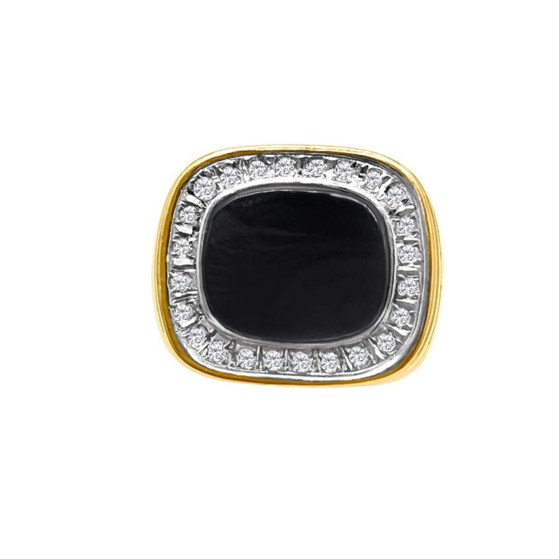 Cooper Jewelers 0.30 Carat Diamond And Onyx Men’s Ring-