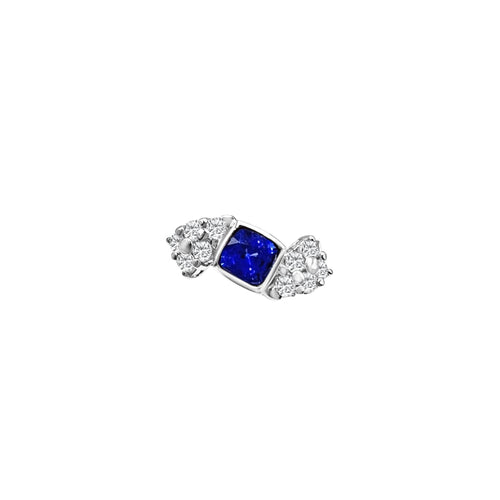 Cooper Jewelers 1.05 Carat Ceylon Sapphire And.50 Round Cut