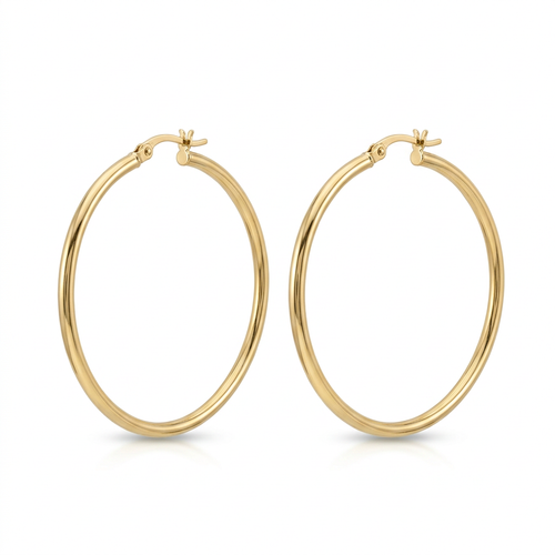 1 3/4 Inch 14kt Yellow Gold Hoop Earrings