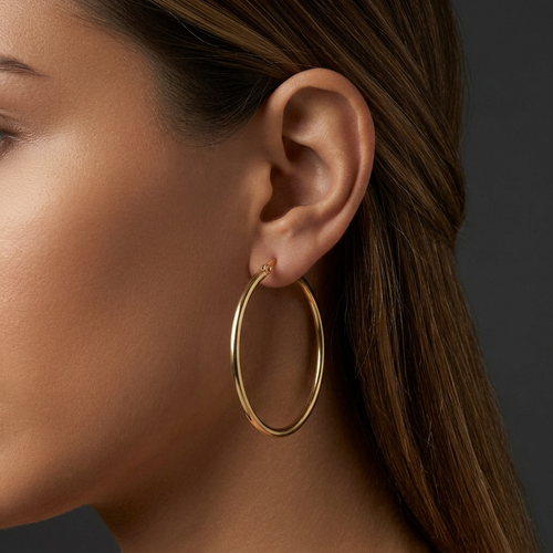 1 3/4 Inch 14kt Yellow Gold Hoop Earrings