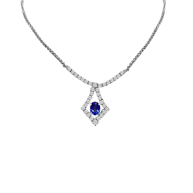 Cooper Jewelers 1.35 Carat Oval Shape Sapphire And 1.80