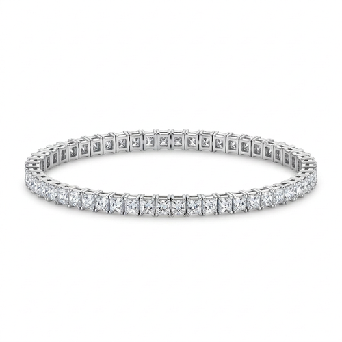 10.00 Carat Radiant Cut Diamond 18kt Tennis Bracelet