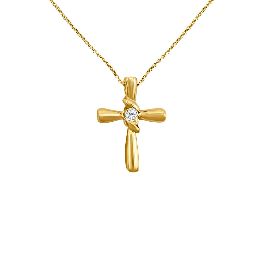 Cooper Jewelers.10 Carat Round Cut Diamond Cross 14kt