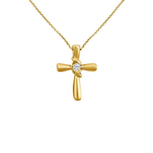 Cooper Jewelers.10 Carat Round Cut Diamond Cross 14kt