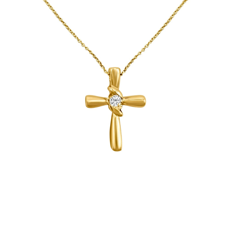 Cooper Jewelers.10 Carat Round Cut Diamond Cross 14kt