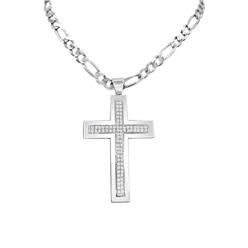 Cooper Jewelers 2.50 Carat Round Cut Diamond Cross Pendant