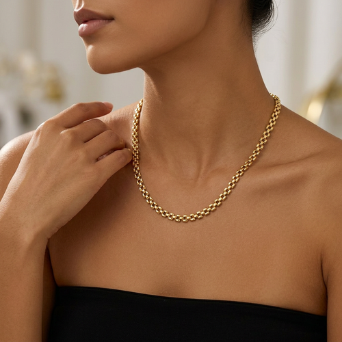 23.63 Grams 14kt Yellow Gold Fancy Link Necklace- N463
