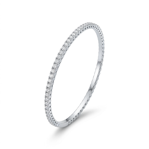3.50 Carat Round Cut Diamond 14kt Bangle