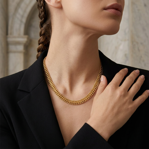 36.4 Grams 14kt Yellow Gold Fancy Link Necklace- N462