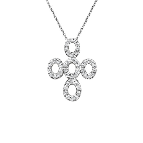 Cooper Jewelers.60 Carat Round Cut Diamond Cross 18kt White