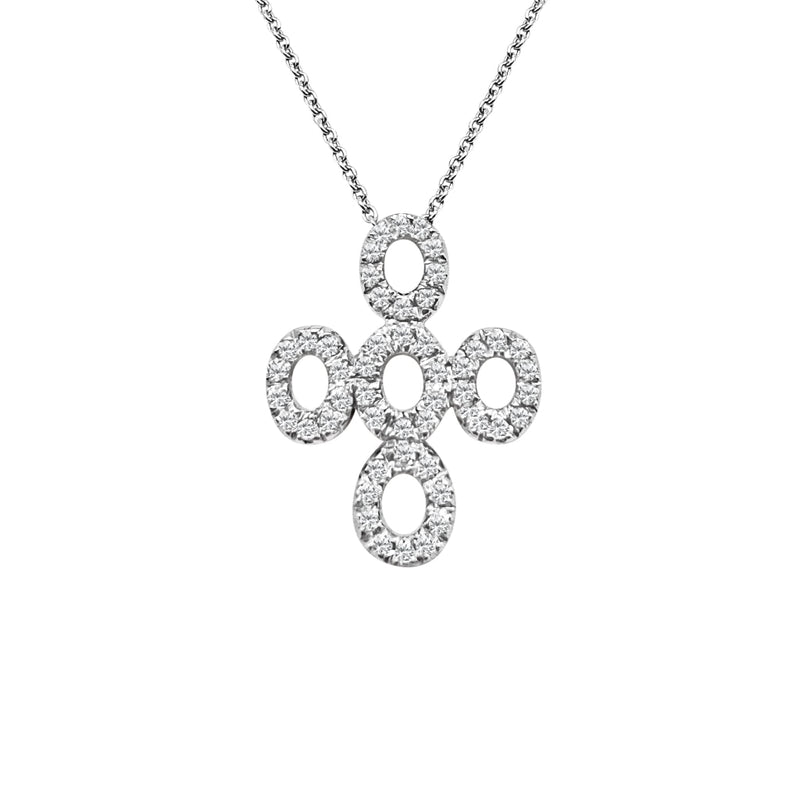 Cooper Jewelers.60 Carat Round Cut Diamond Cross 18kt White