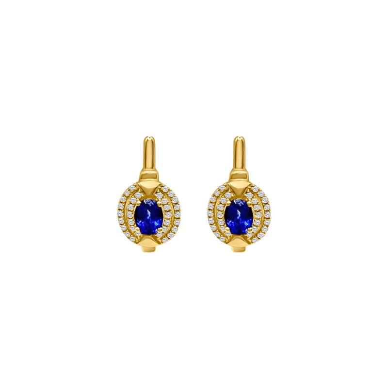 Cooper Jewelers.61 Carat Blue Sapphire And.17 Round Cut