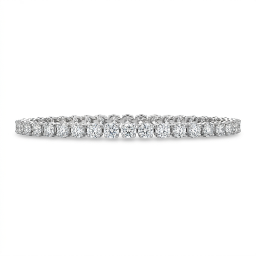 7.50 Carat Round Cut Diamond 18kt Tennis Bracelet