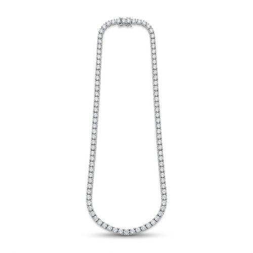 8.00 Carat Round Cut Diamond 14kt Tennis Necklace