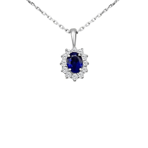 Cooper Jewelers.97 Carat Blue Sapphire And.39ct Round Cut