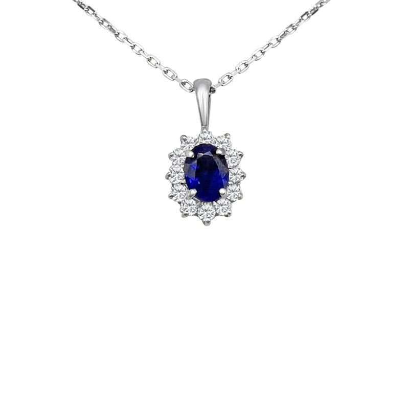 Cooper Jewelers.97 Carat Blue Sapphire And.39ct Round Cut