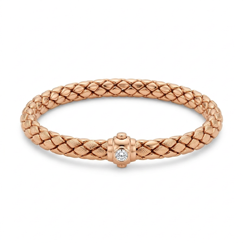 Chimento Stretch .03 Carat Diamond 18kt Rose Gold Bracelet