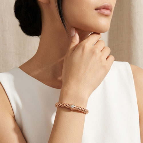 Chimento Stretch .03 Carat Diamond 18kt Rose Gold Bracelet