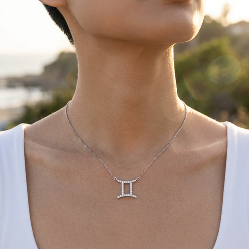 .50 Carat Round Cut Diamond 14kt White Gold Necklace