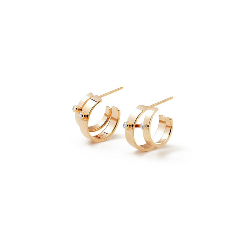 Nouvel Heritage Monday Morning Mood Double Hoops Earrings