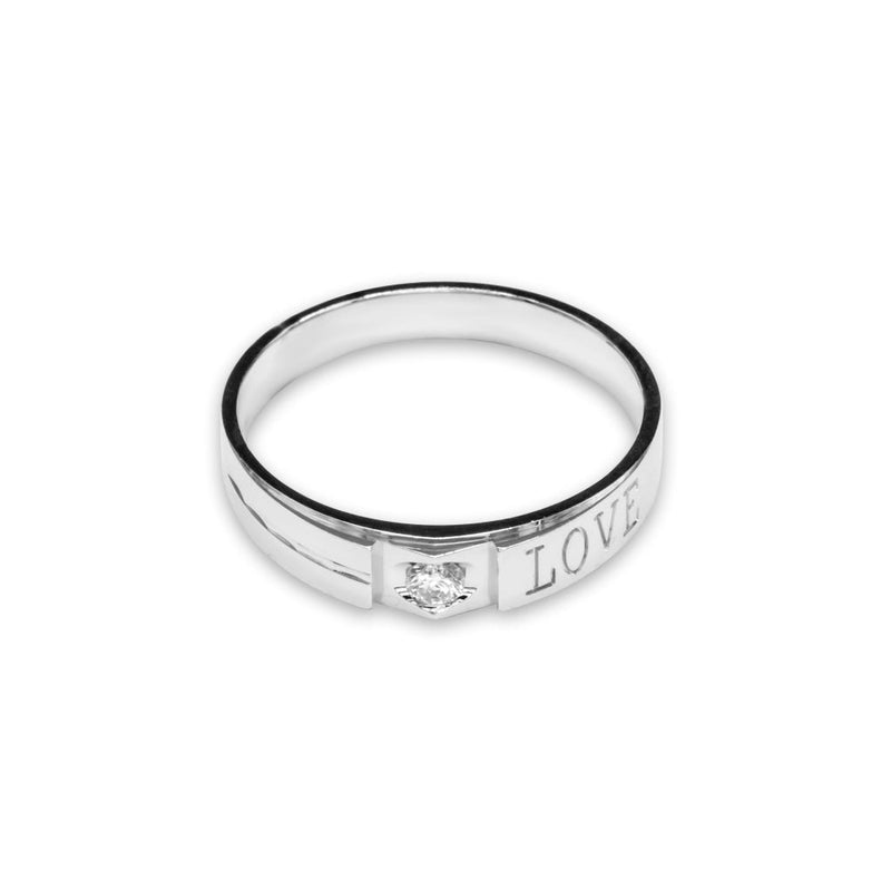 Cooper Jewelers 0.06 Carat 18kt White Gold Diamond Band