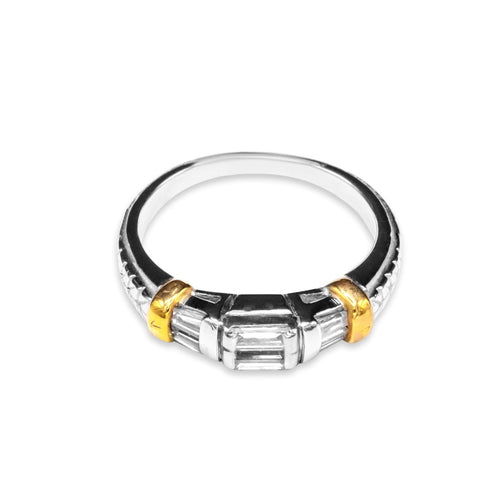 Cooper Jewelers 0.45 Carat Platinum and 18kt Yellow Gold