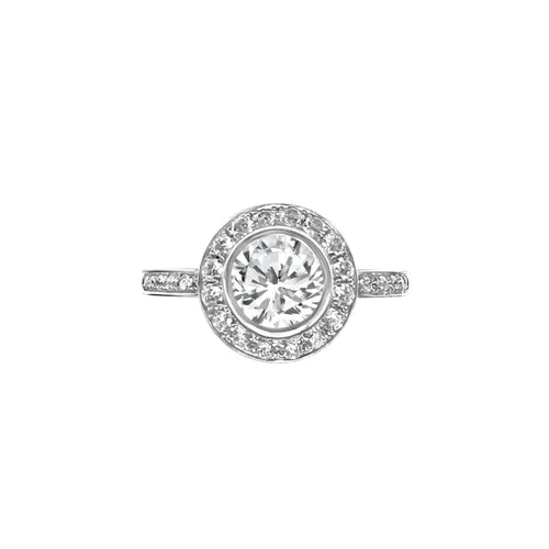 Cooper Jewelers 0.75 Carat Halo Round Engagement Ring- R39
