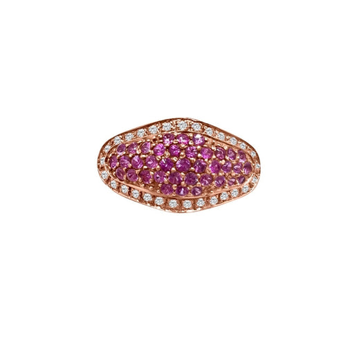 Cooper Jewelers 0.79 Pink Sapphire And Diamond 18kt Rose